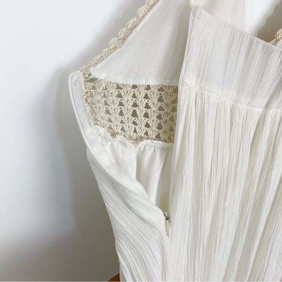 Zara Crochet White Halter Maxi Dress - Picture 8 of 12